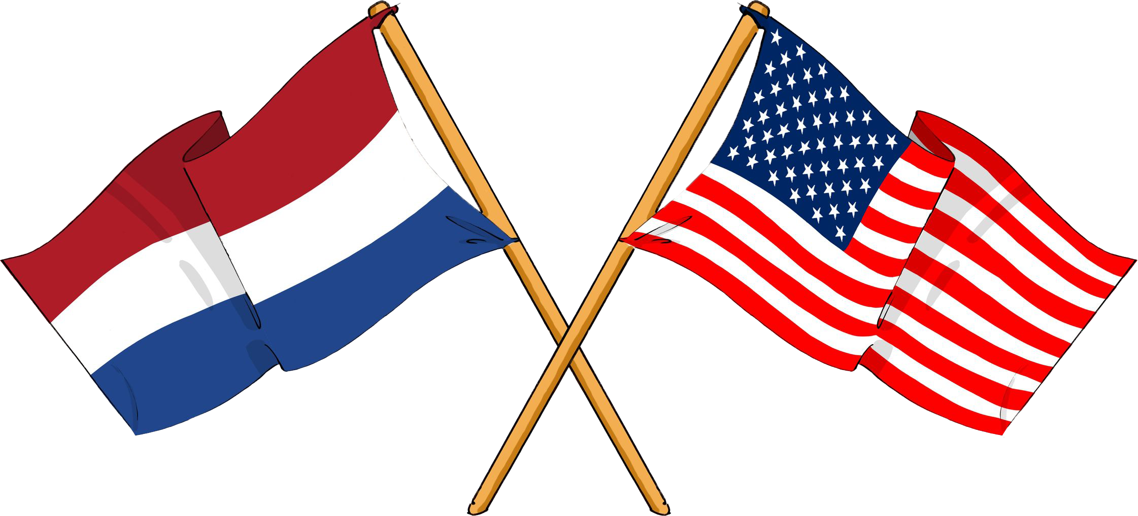 Flags Dutch & American